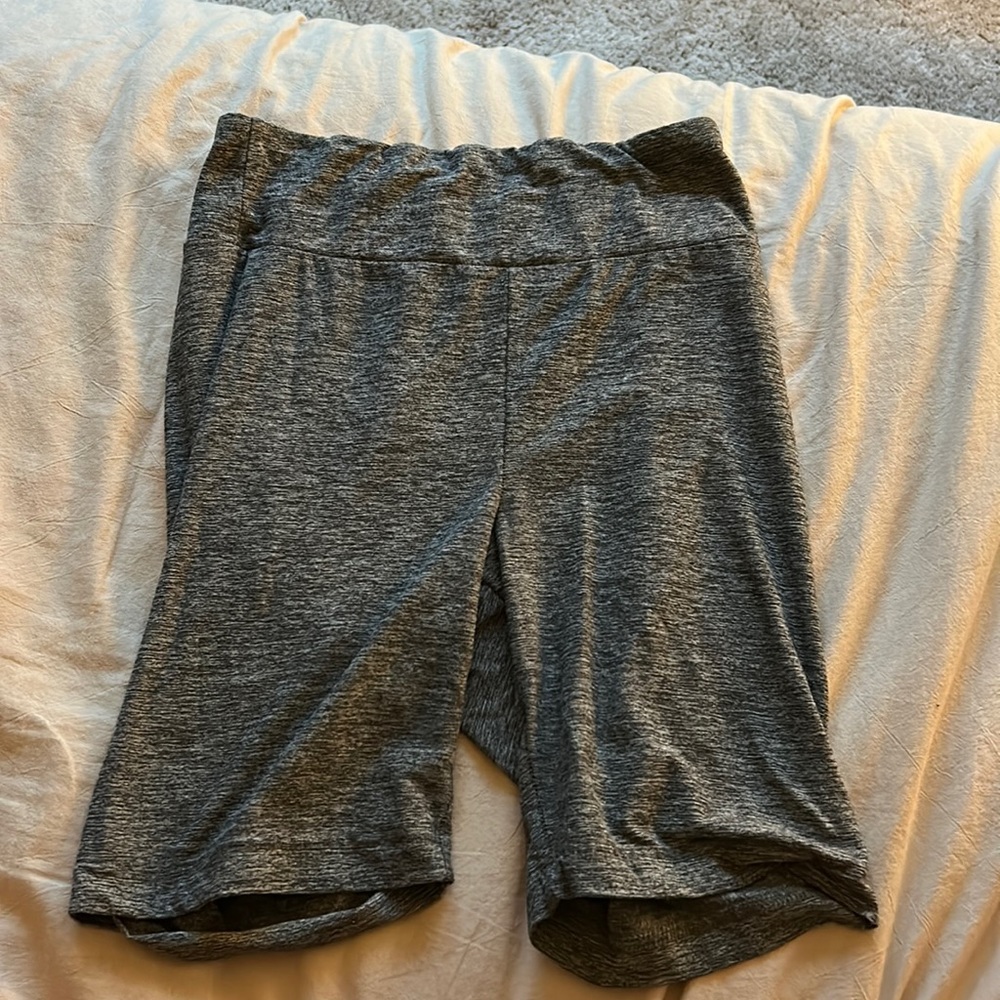 High waisted cotton biker shorts